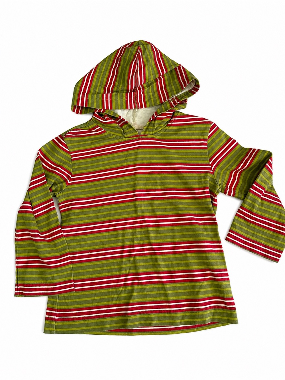 Tea Collection Striped Happy Hoodie - Green & Red
